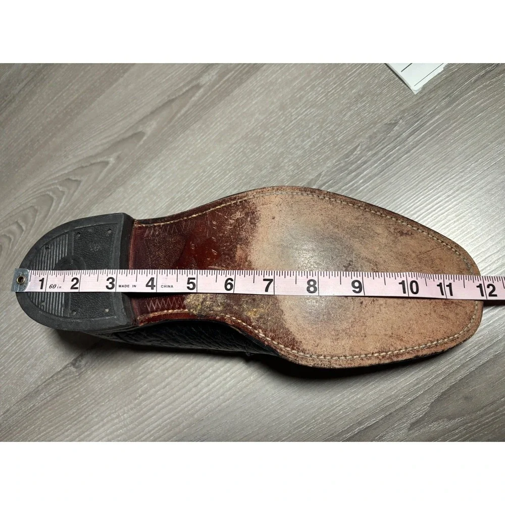 Stuart McGuire 9 /12-10/1/2 Pebble Grain Leather Loafers Moc Toe Dress Shoes